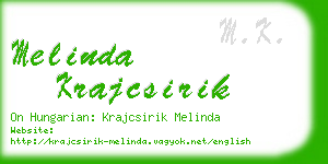 melinda krajcsirik business card